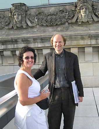Hilmar H. Werner, Guide, auf dem Dach des Reichstags mit einem Gast